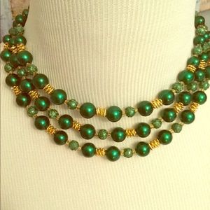 Vintage Emerald green necklace